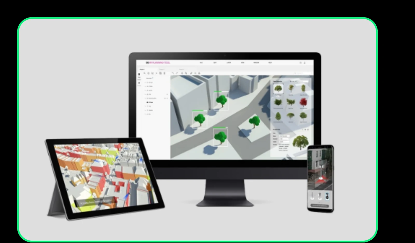 Sanitized multi-device 3D network planning experience
